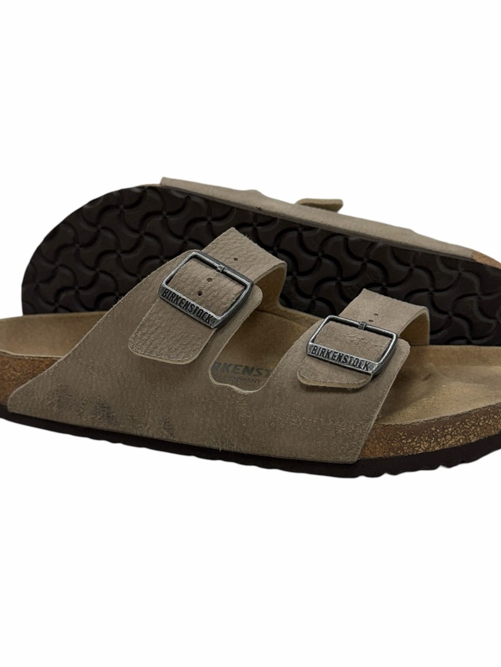 Birkenstock Arizona Men 46 13 Brown Leather Sandal Slide Slip On Soft Footbed